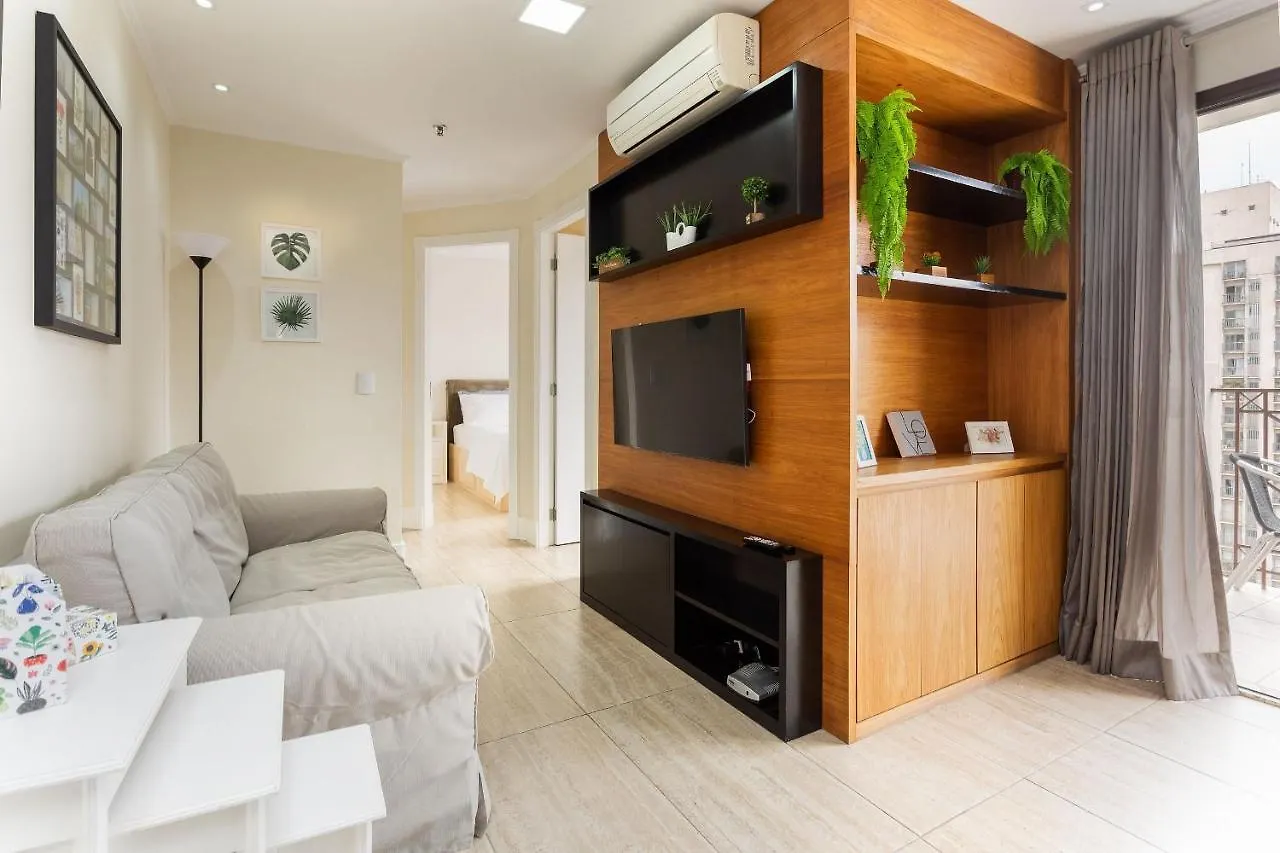 상파울루 Flat No Estilo! 14 Andar, Ac, Piscina, Academia 아파트