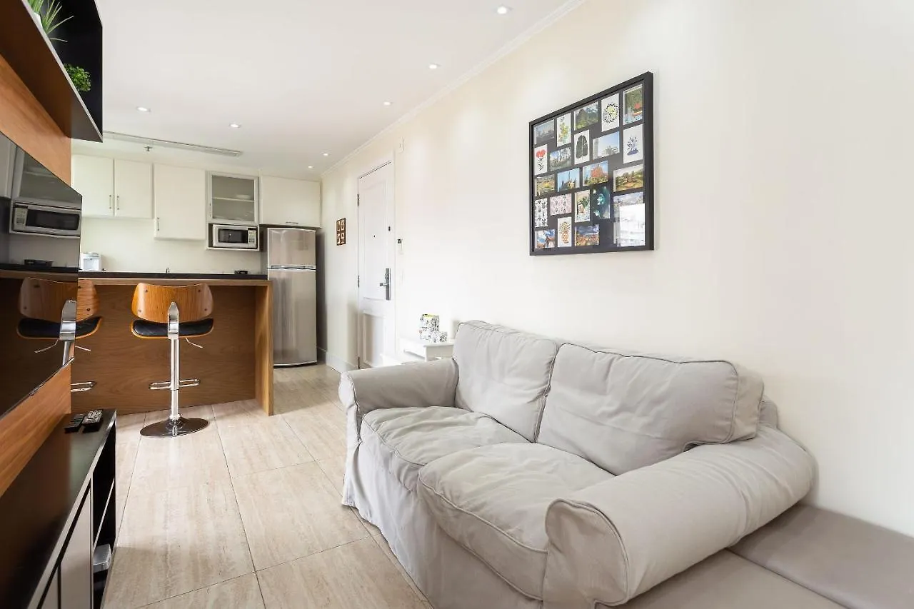 상파울루 Flat No Estilo! 14 Andar, Ac, Piscina, Academia 아파트 0*,  브라질